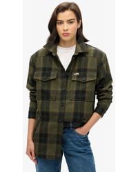 Superdry - & Co Borg Check Overshirt - Lyst
