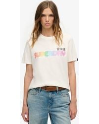 Superdry - & Co Rainbow Logo Relaxed Fit T-shirt - Lyst