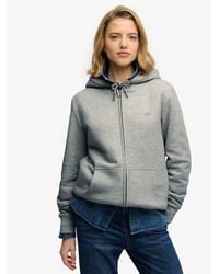 Superdry - & Co Essential Borg Lined Zip Hoodie - Lyst