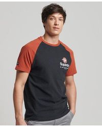 Superdry - Core Logo Graphic Raglan T-Shirt Eclipse - Lyst