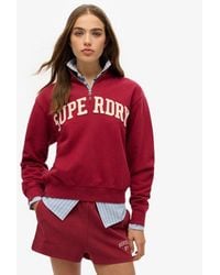 Superdry - Athletic Essentials Applique Half Zip Sweatshirt - Lyst