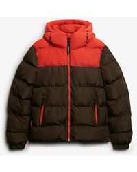 Superdry - & Co Colourblock Hooded Puffer Jacket - Lyst