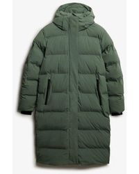 Superdry - & Co Hooded Long Puffer Jacket - Lyst