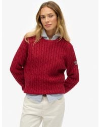Superdry - Slouchy Cable Knit Jumper - Lyst