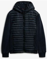 Superdry - & Co Hooded Storm Fleece Hybrid Jacket - Lyst