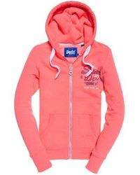 superdry pink hoodie