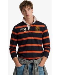 Superdry - & Co Double Emblem Stripe Rugby Top - Lyst