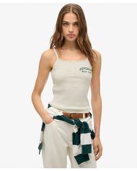 Superdry - & Co Classic Graphic Print Cotton Cami Top - Lyst
