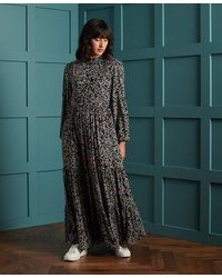 superdry festival dungaree maxi dress