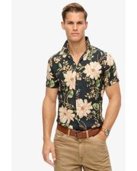 Superdry - Classic Open Collar Printed Linen Shirt - Lyst