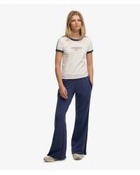 Superdry - Athletic Essentials Stripe Flare joggers - Lyst