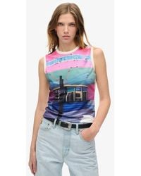 Superdry - & Co Slim Fit Cotton Vest Top - Lyst