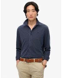 Superdry - Vintage Destroy Piqué Overhemd Met Lange Mouwen - Lyst