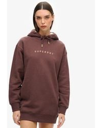 Superdry - Luxe Metallic Logo Hoodie Dress - Lyst