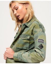 Superdry - Utility Crop Jacket Washed Camo - Lyst