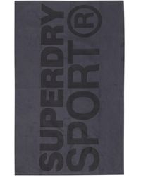 Superdry Toalla deportiva de microfibra - Gris