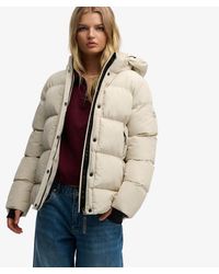 Superdry - & Co Hooded Mid Length Sports Puffer Jacket - Lyst