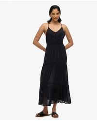 Superdry - Lace Detail Ibiza Cami Maxi Dress - Lyst