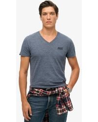 Superdry - Essential T-shirt Van Biologisch Katoen Met V-hals En Logo - Lyst