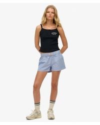 Superdry - Gestreepte Elastische Short Van Biologisch Katoen - Lyst