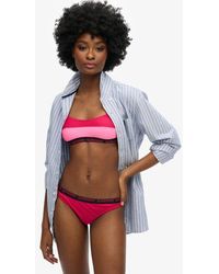 Superdry - & Co Ladies Striped Elastic Bralette Bikini Top - Lyst