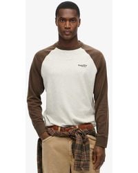 Superdry - Boxy Fit Essential Logo Baseball Long Sleeve Top - Lyst