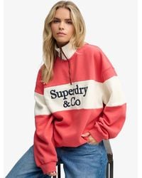 Superdry - & Co Company Logo Half Zip Sweatshirt - Lyst