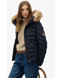 Superdry - Fuji Gewatteerde Jas Met Bontkraag - Lyst