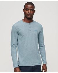 Superdry - Organic Cotton Vintage Logo Embroidered Henley Top - Lyst
