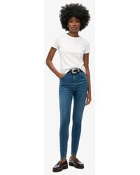 Superdry - Cotton High Rise Skinny Denim Jeans - Lyst