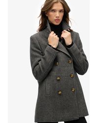 Superdry - & Co Double Breasted Pea Coat - Lyst