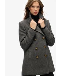 Superdry - & Co Double Breasted Pea Coat - Lyst