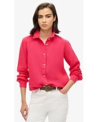 Superdry - & Co Casual Linen Boyfriend Shirt - Lyst