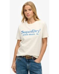 Superdry - & Co Venue Metallic Relaxed T-shirt - Lyst