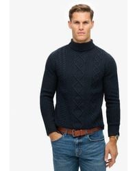 Superdry - The Merchant Store - Cable Roll Neck Jumper - Lyst