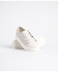 Superdry - Womens Flatform Sleek Trainer Light Grey / Silver Cloud - Lyst