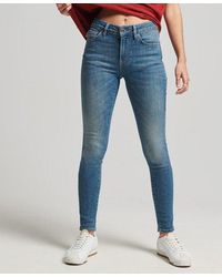 Superdry - Mid Rise Skinny Jeans Salem Mid Worn - Lyst