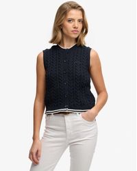 Superdry - & Co Cable Button Down Tank Top - Lyst