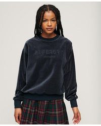 Superdry - Velour Graphic Boxy Crew Sweatshirt - Lyst