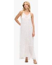 Superdry - & Co Lace Trim Maxi Dress - Lyst