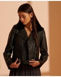 Superdry Leather jackets for Women - Up to 30% off at Lyst.com