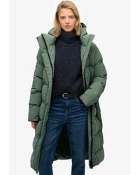 Superdry - & Co Hooded Long Puffer Jacket - Lyst