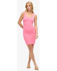 Superdry - & Co Square Neck Jersey Mini Dress - Lyst