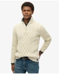 Superdry - Homme Pull Torsadé À Col Zippé Jacob Taille - Lyst