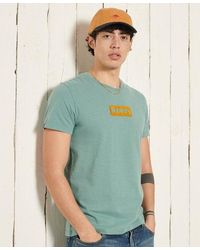 Superdry - Core Logo Workwear Standard Weight T-shirt Green / Cerulean Dusk - Lyst