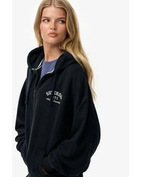 Superdry - & Co Athletic Essentials Oversized Zip Hoodie - Lyst