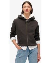 Superdry - Essential Logo Hoodie Met Rits - Lyst