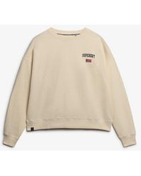 Superdry - & Co Athletic Essentials Relaxed Crew Sweatshirt - Lyst