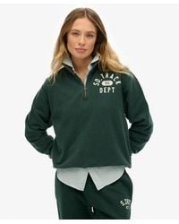 Superdry - Femme Sweat À Col Zippé Et Motif Appliqué Athletic Essentials Taille - Lyst