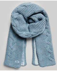 Superdry - & Co Cable Knit Scarf - Lyst